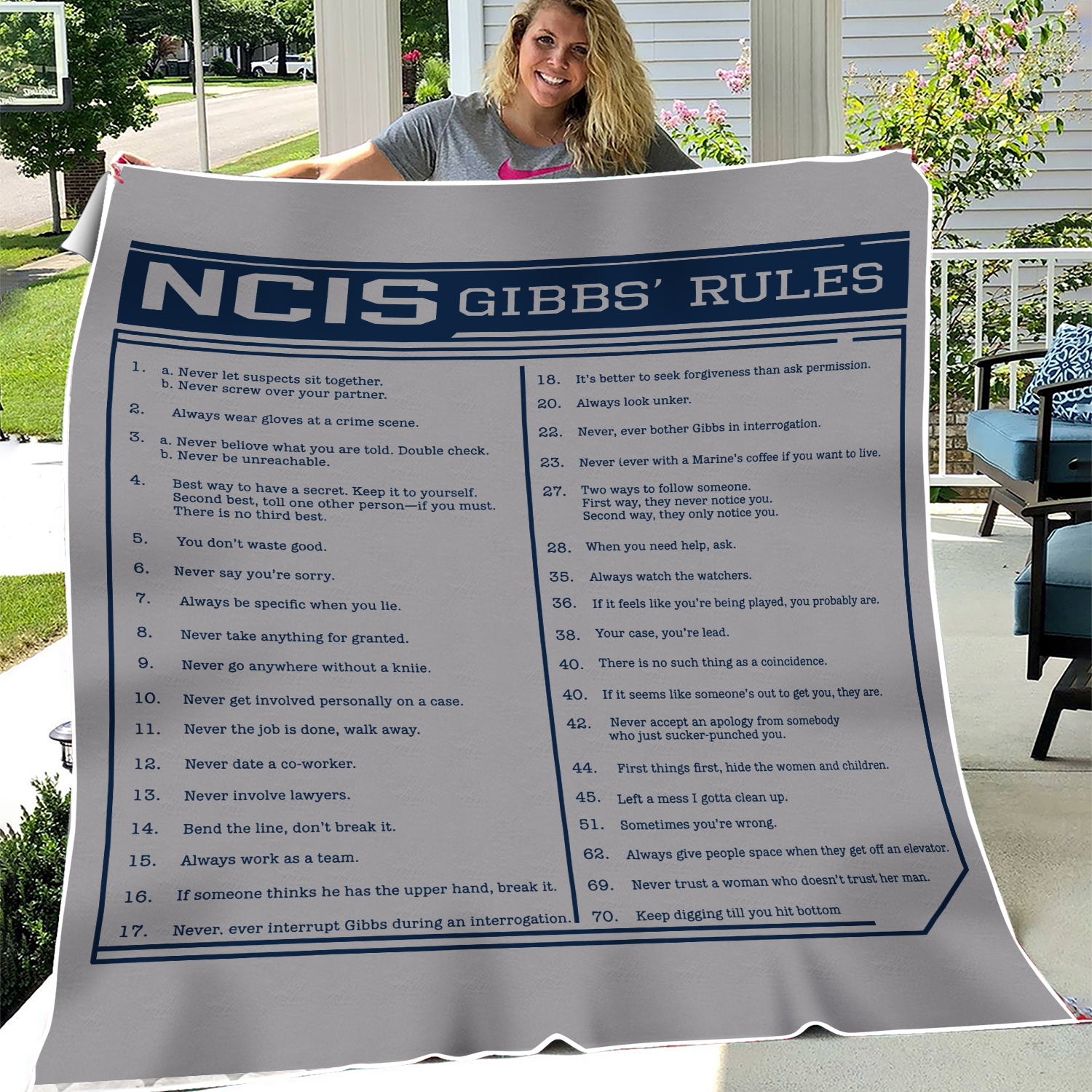 NCIS Gibbs' Rules Quilts, David McCallum Quilt Blankets Super Cozy and Comfy