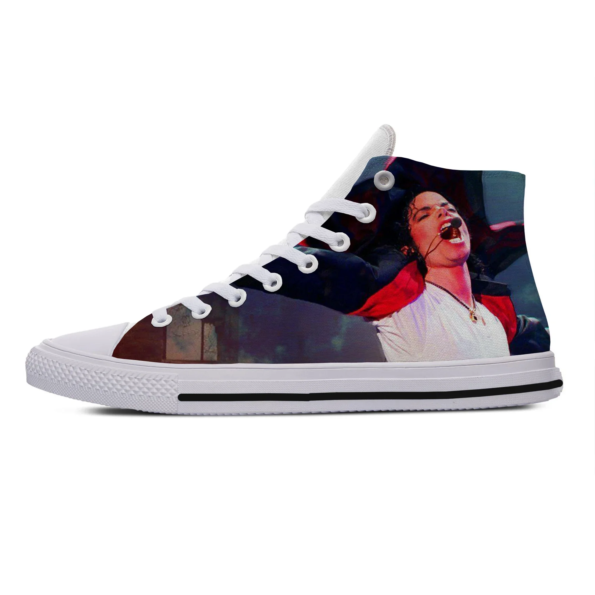 Michael Jackson Inspired Men's High Top Canvas Sneakers Lightweight Breathable Comfortable Hip Hop Fashion Shoes