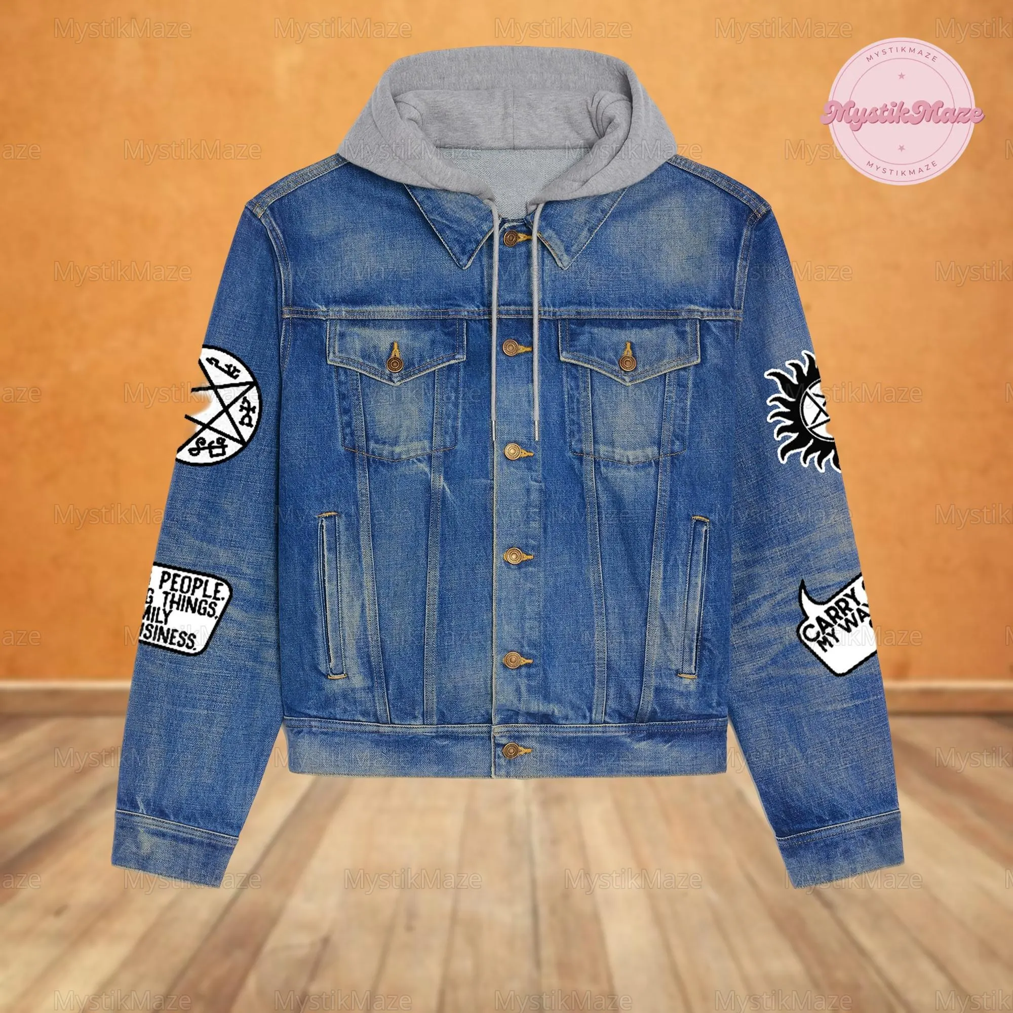 Supernatural Denim Jacket, Supernatural Jean Jacket, Supernatural Jacket, Supernatural Denim, Supernatural Coat, Supernatural Fan Gift