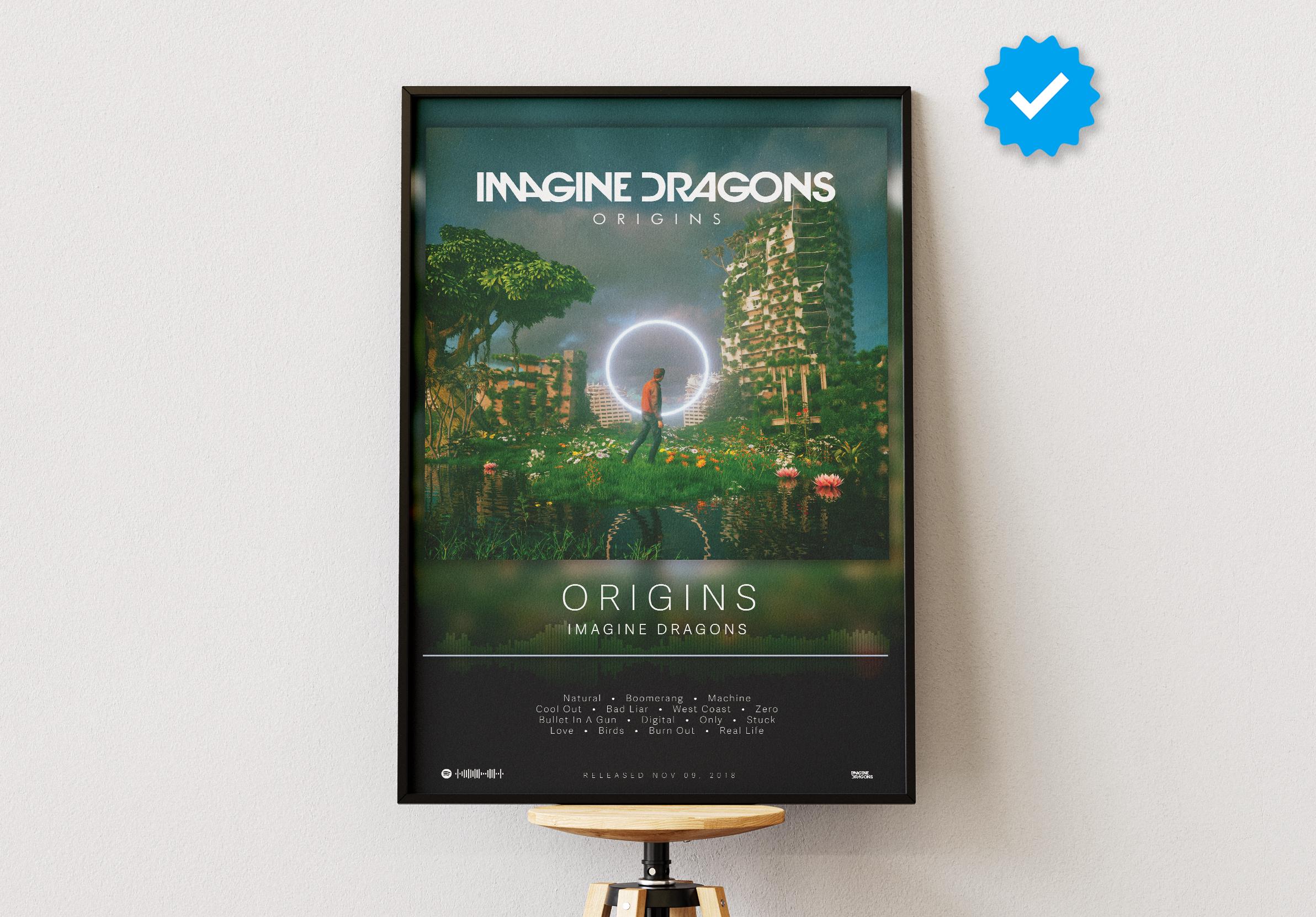 Imagine Dragons Poster | Origins Poster | Album Poster Prints | Wall Decor Posters | Album Cover | Pop Music Poster
