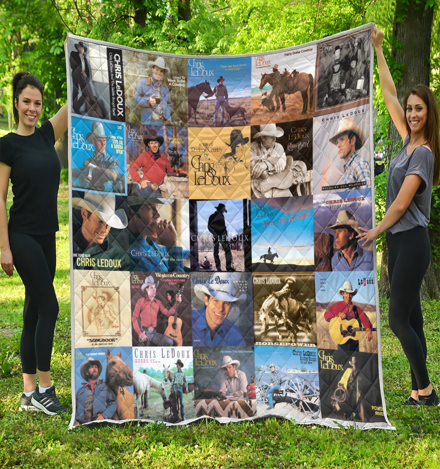 Chris Ledoux Quilt Blanket for Music Lovers