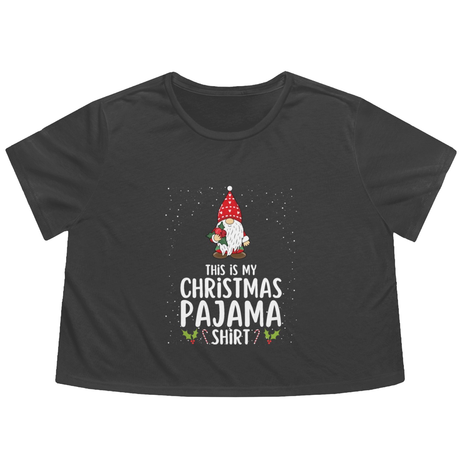 Christmas Pajamas Pajamas Sleep Flowy Cropped Tees