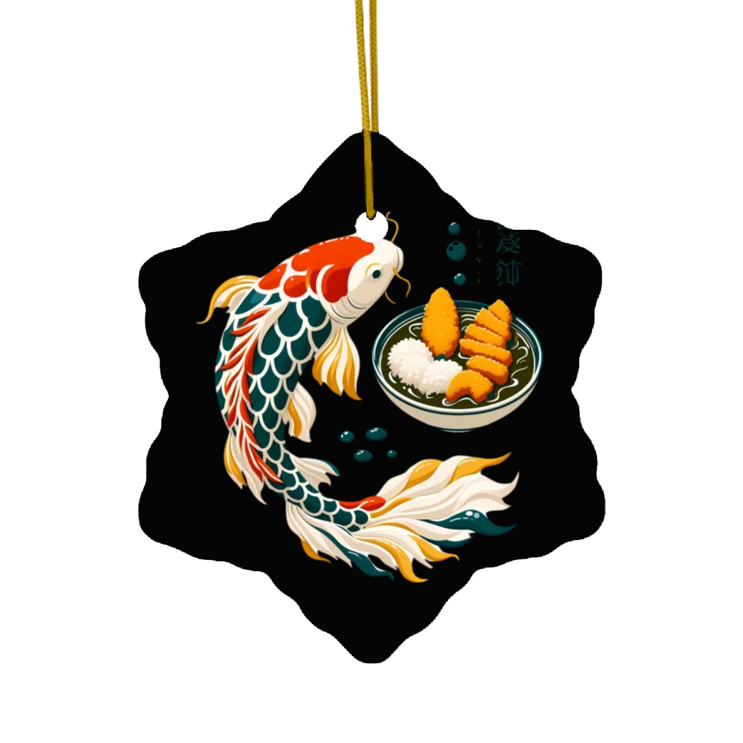 Koi Meets Katsu: An Elegant Japanese Fusion Ceramic Ornaments