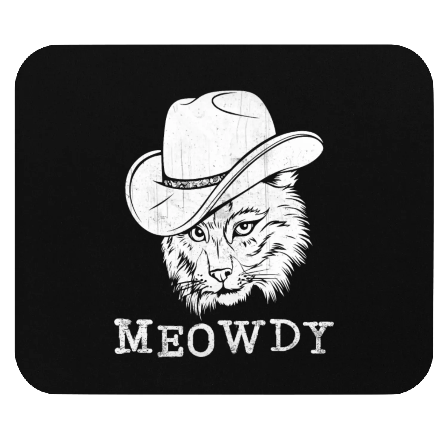 Meowdy Western Country Music Cowboy Cowgirl Mouse Pads
