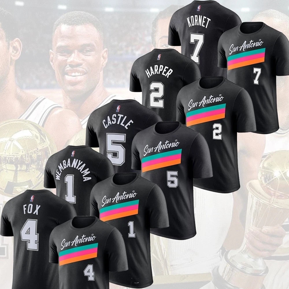 San Antonio Team 2025/26 City Edition Player Name & Number: Harper, Castle