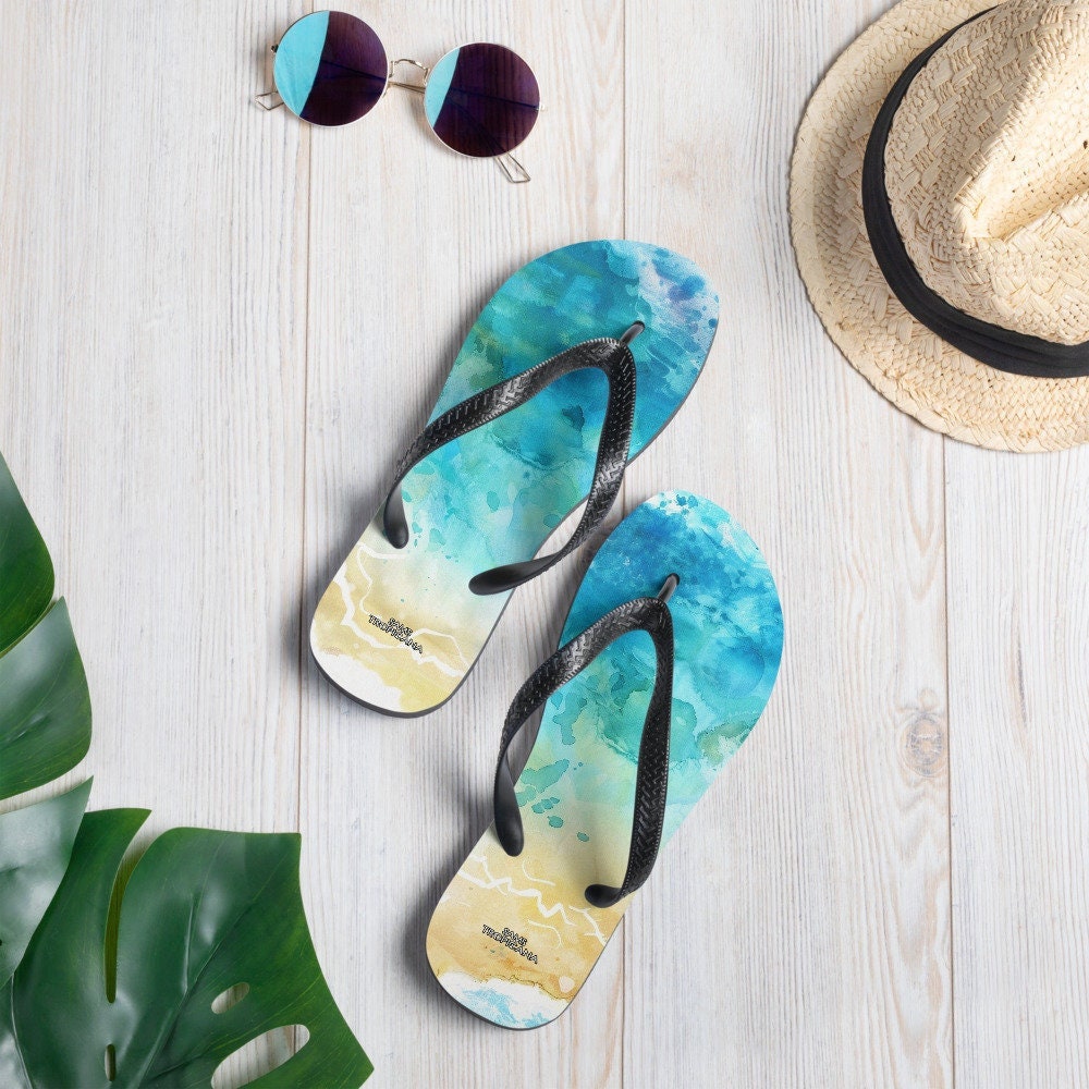 Sandy Beach Flip-Flops - Summer Shoes, Vacation, Sandals