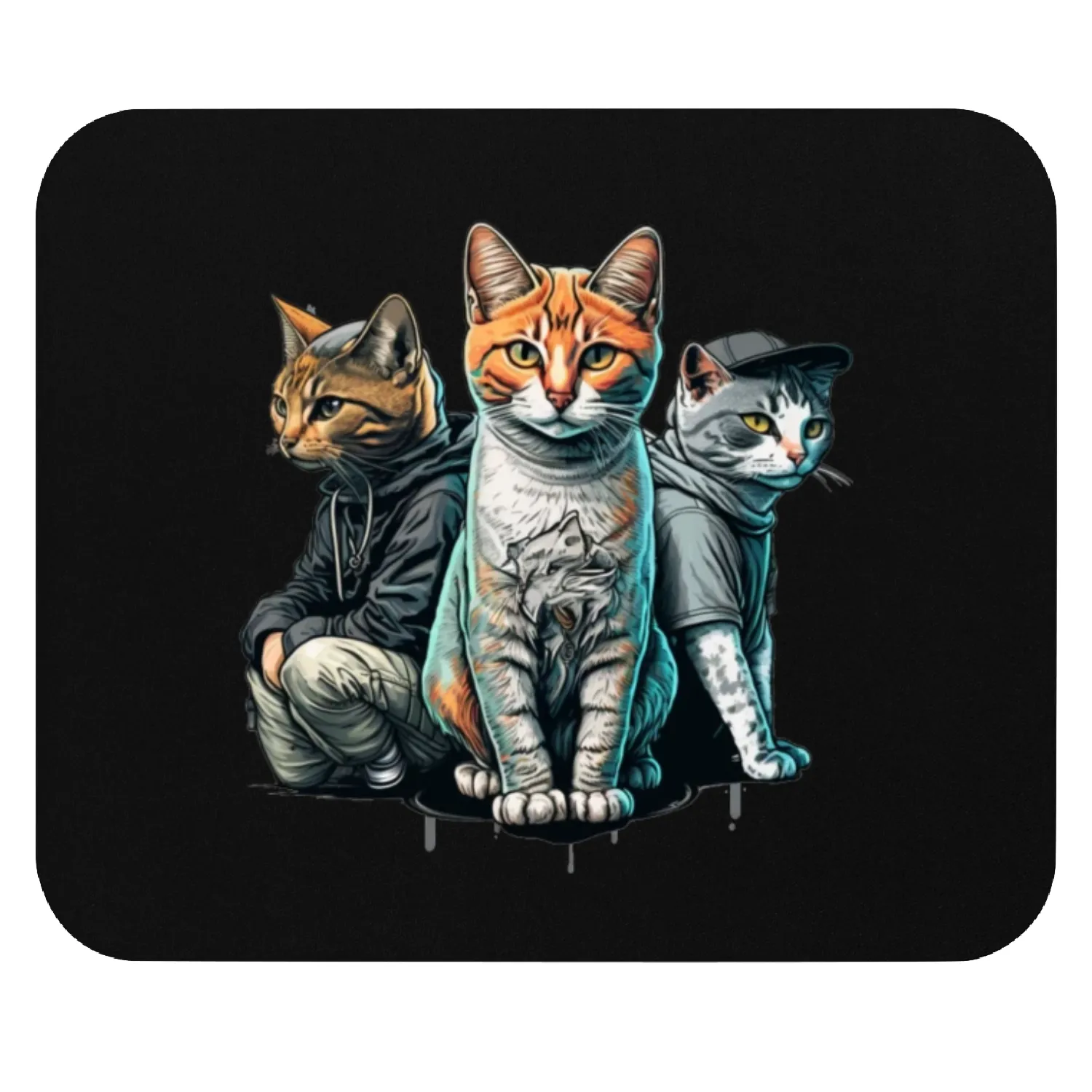street cats colour Mouse Pads