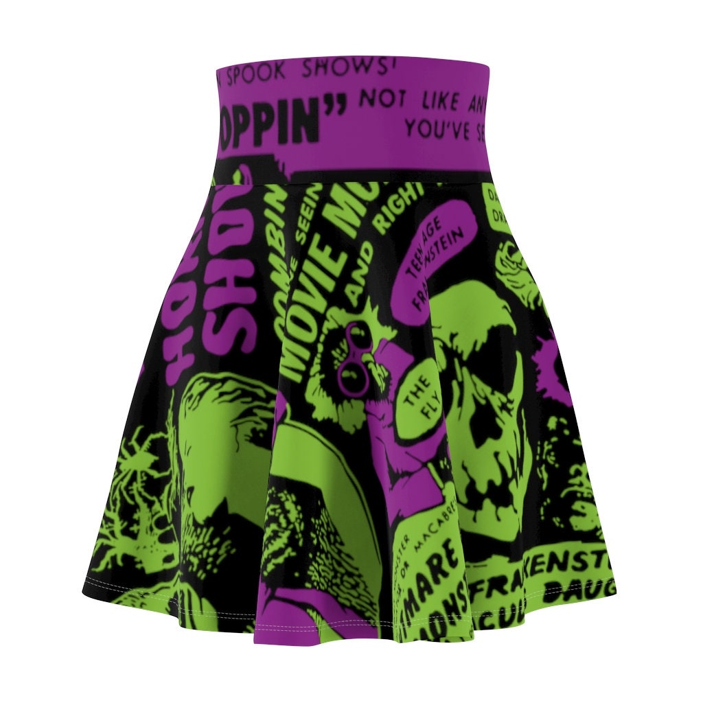 Women's Halloween Skater Skirt Unique Halloween Costume Gift Vintage Horror