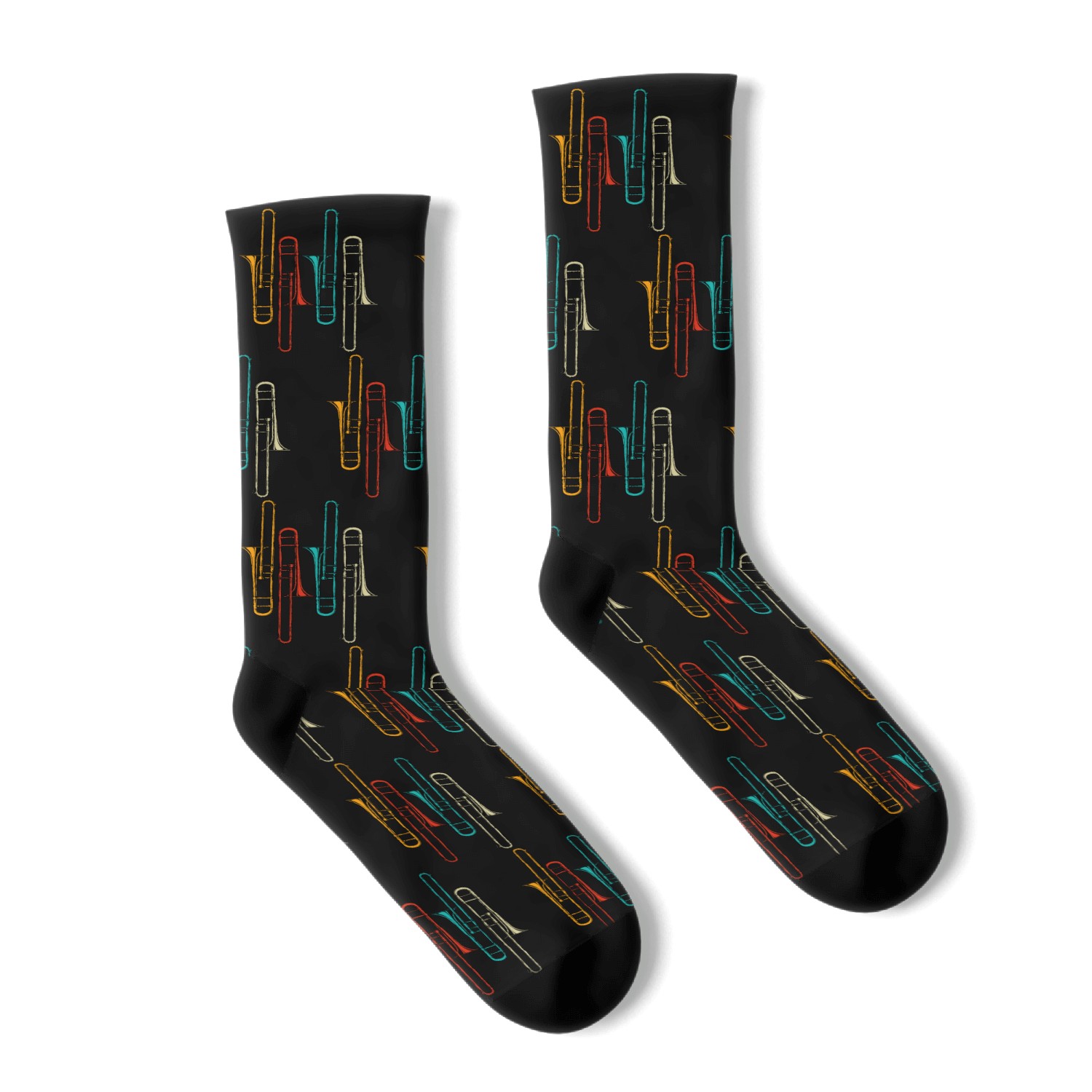 Vintage trombone gift for trombone players Socks