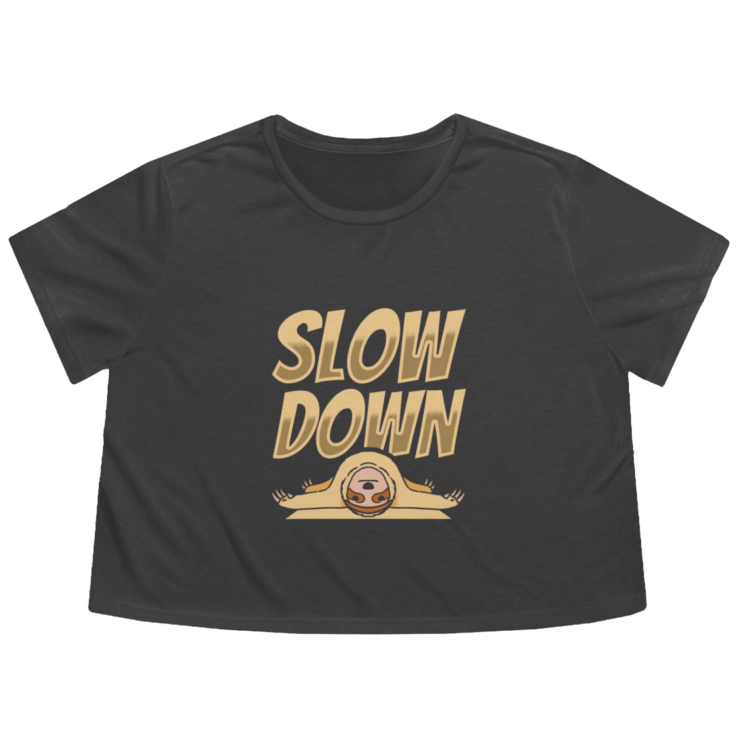 SLOW DOWN Flowy Cropped Tees