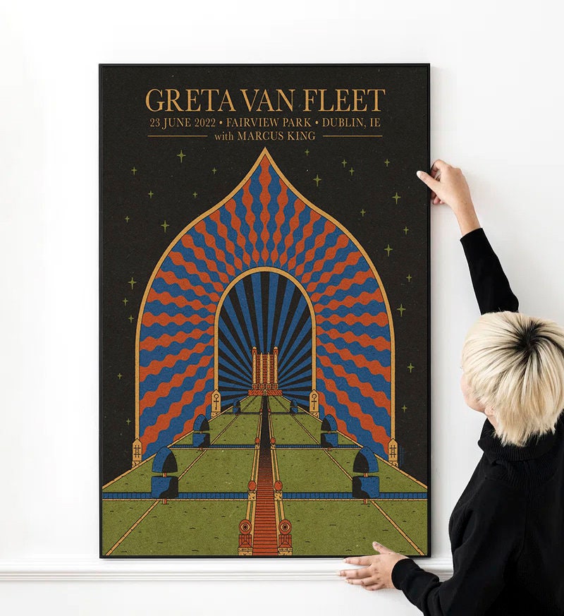 Greta Van Fleet Concert Poster High Quality Print Photo Wall Art Canvas Cloth Multi size
