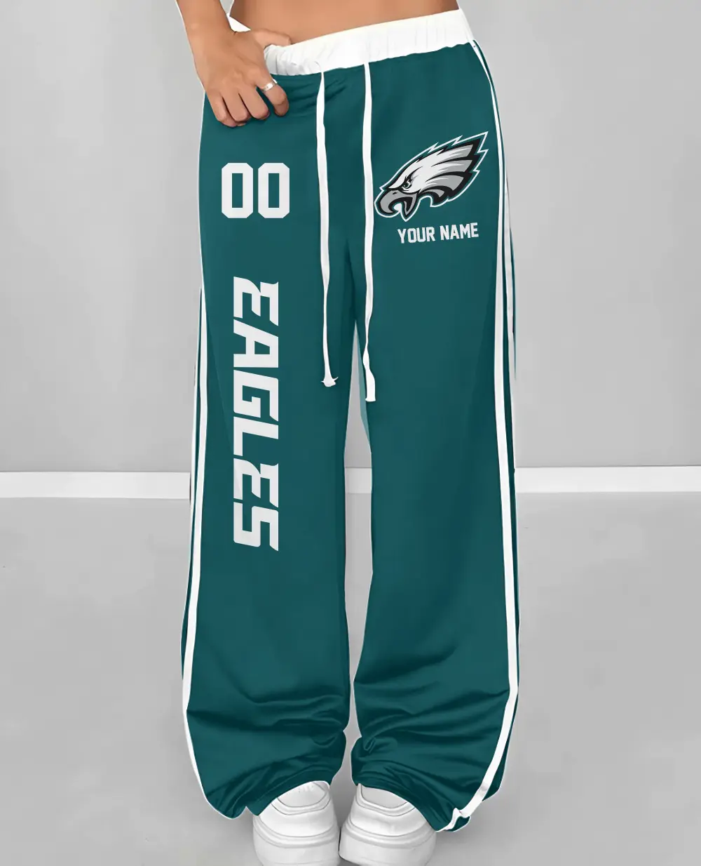 Philadelphia Eagles Personalized Wide Leg Lounge Pants