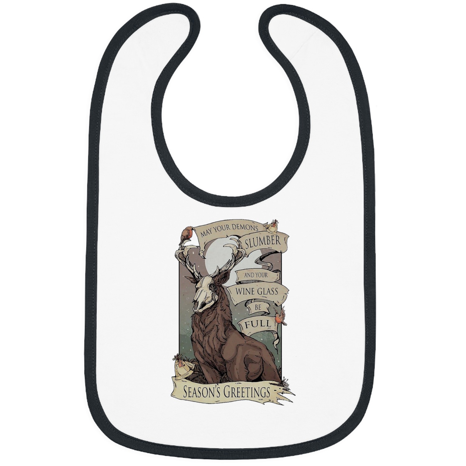 Wines Fun May Your Demons Slumber And Your Wines Glass Be Full Bibs