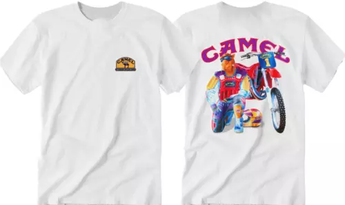 Vintage 1993 Camel Super cross Short Sleeve T-shirt Double Sided