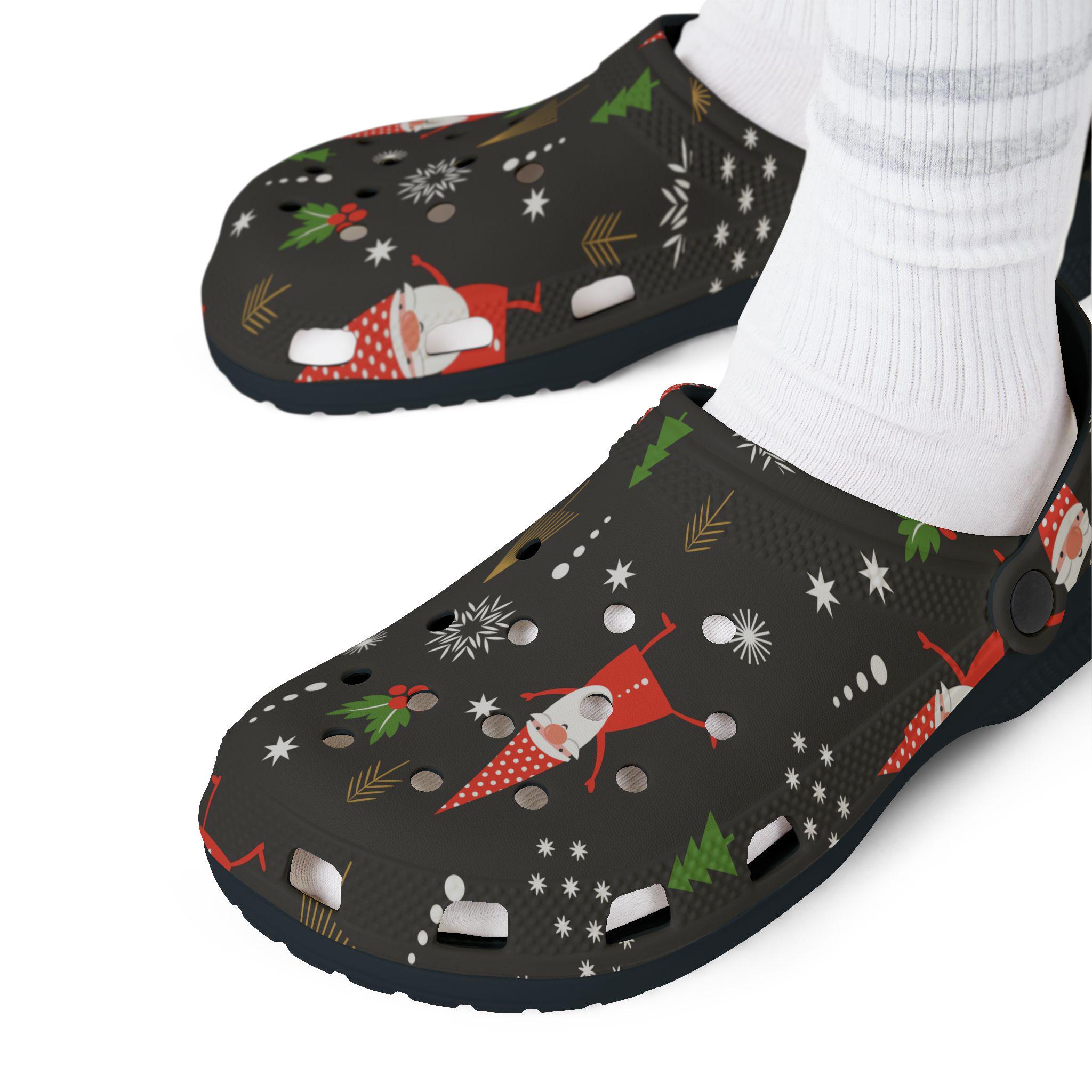 Adult Christmas EVA Foam Rubber Shoes. Christmas Santa Shoes. Christmas Slipers. Christmas Slides. Holiday Shoes. Men and Ladies Whimsical