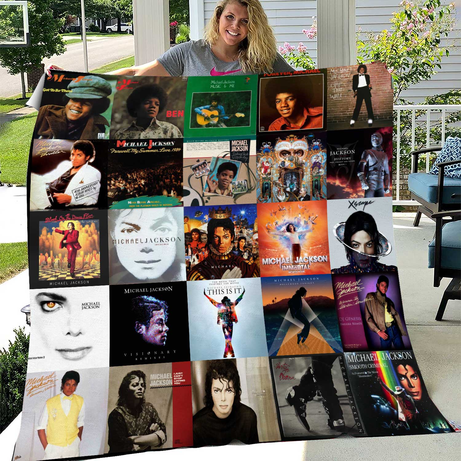 Michael Jackon Quilt Blanket, Perfect Gift for Music Fan Lovers