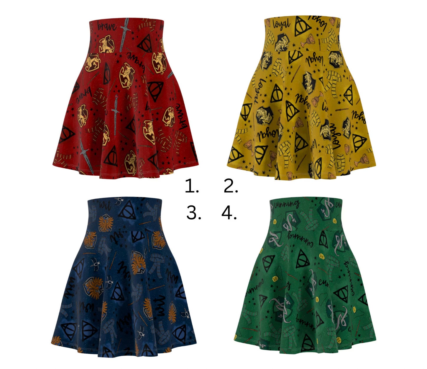 HP Wizard Women's Skater Skirts, Stretching And Shrinking Skirts, Muliti-size Available, Summer Fashion Skirts