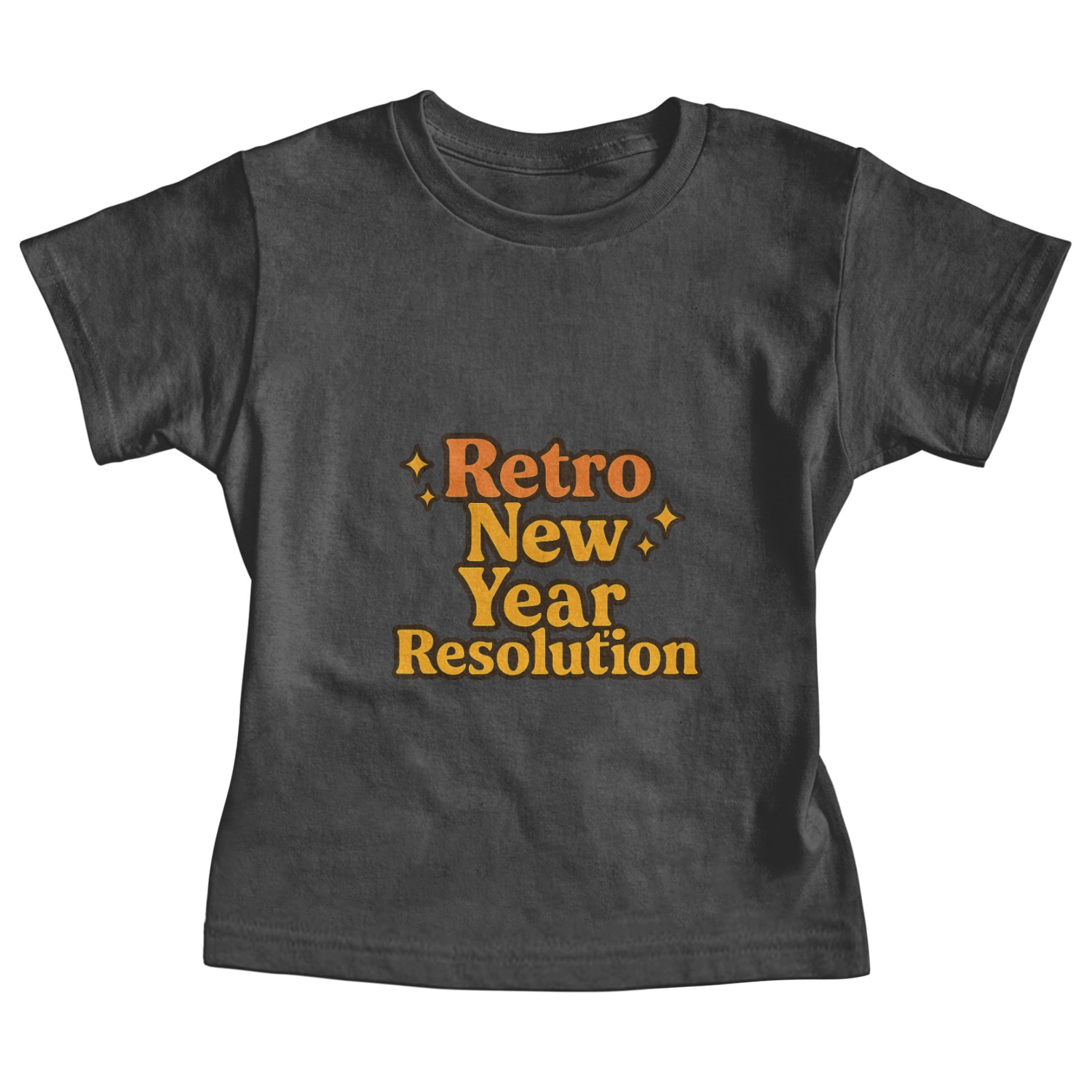 Retro New Year Resolution Typography Baby Tees