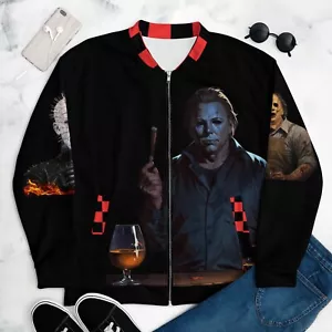Horror Movie Themed Unisex Bomber Jacket