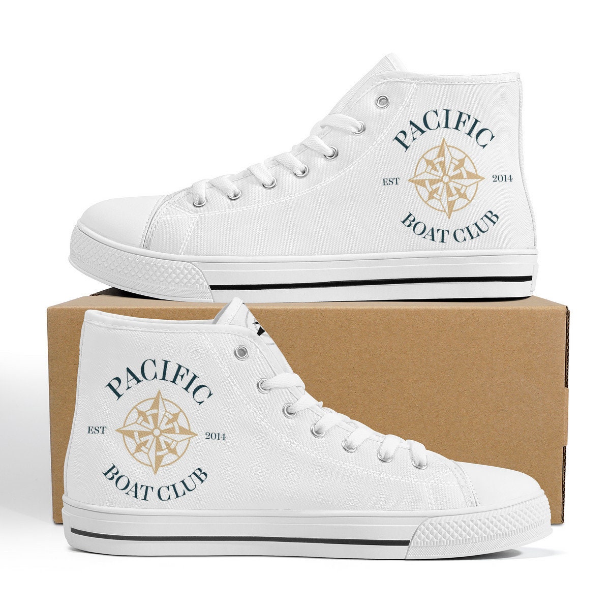 Pacific Boat Club High Top Sneakers