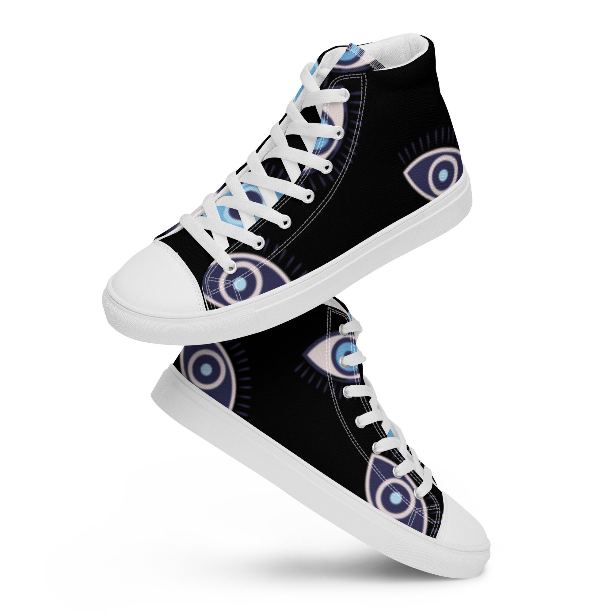 EVIL EYE : Womens high top canvas shoes