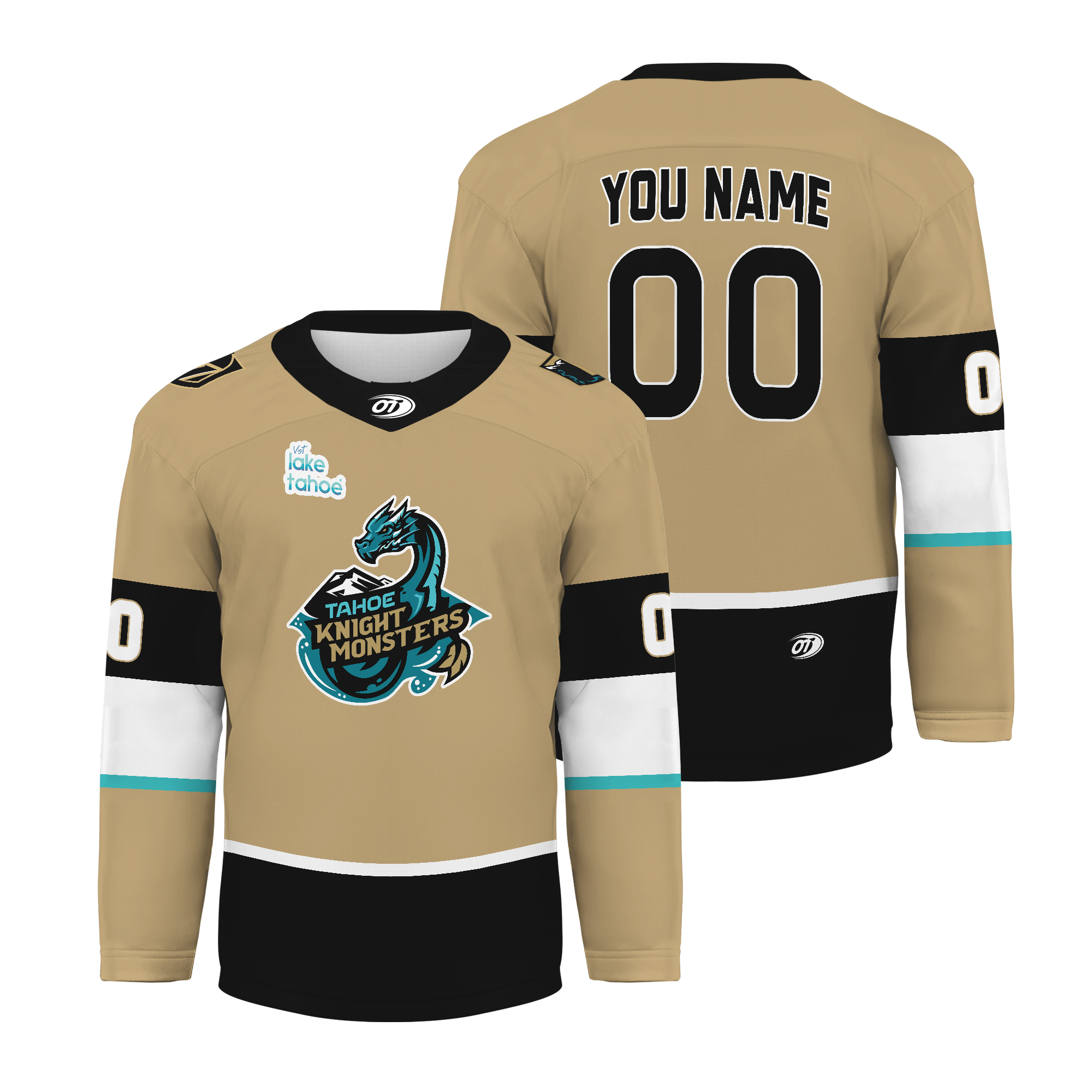 Custom Tahoe Knight Monsters Golden Auction Affiliation Weekend Hockey Shirt