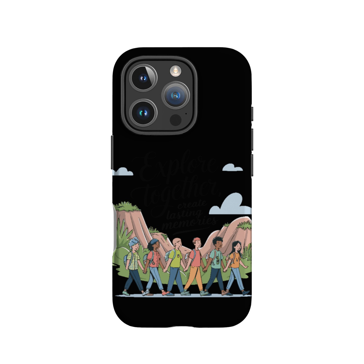Explore Together adevnture travel quote text art IPhone Cases