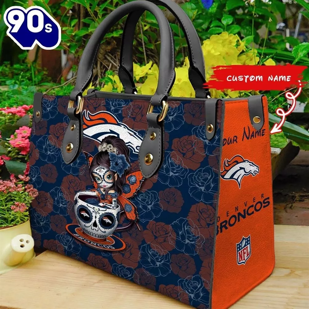 Personalized Denver Football Team Broncoss Leather Handbag Gift