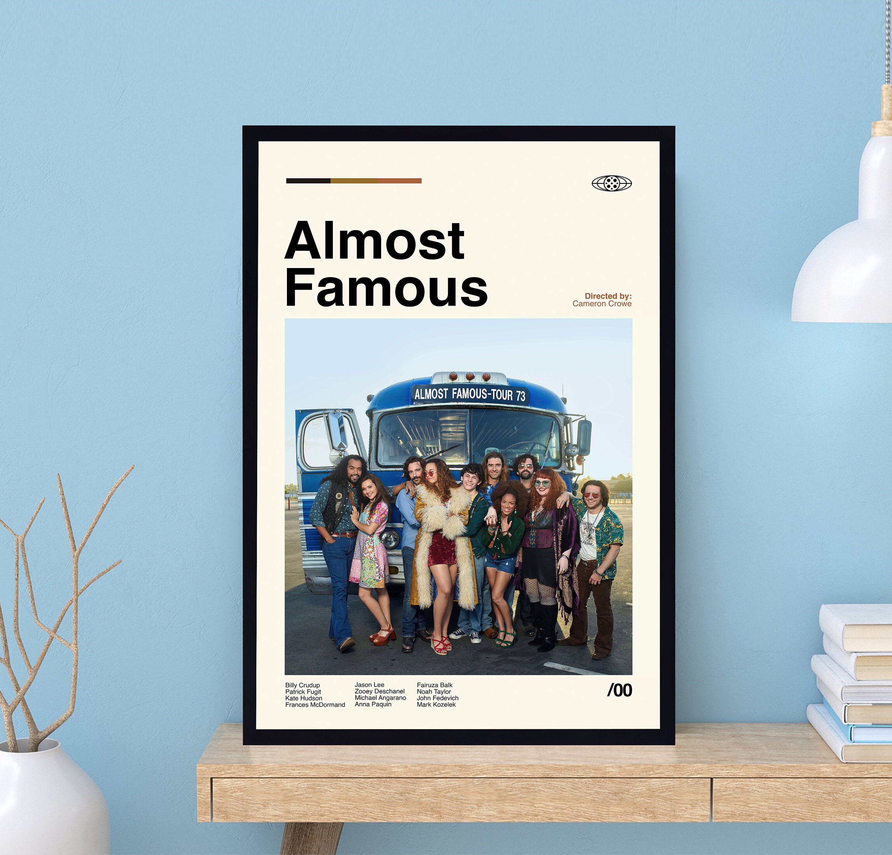 Almost Famous Poster, Cameron Crowe, Almost Famous Print, Midcentury Art, Minimalist Art, Movie Poster, Retro Poster, Modern Art, Wall Art
