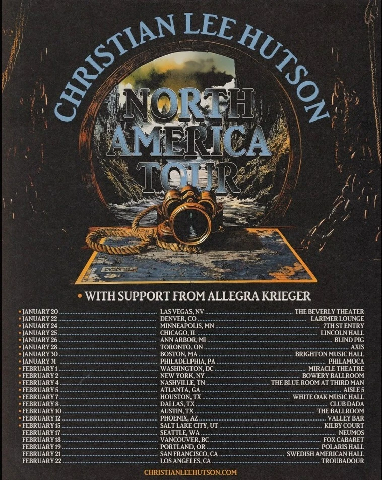 Poster Christian Lee Hutson North America Tour 2025 Poster, gift for fans