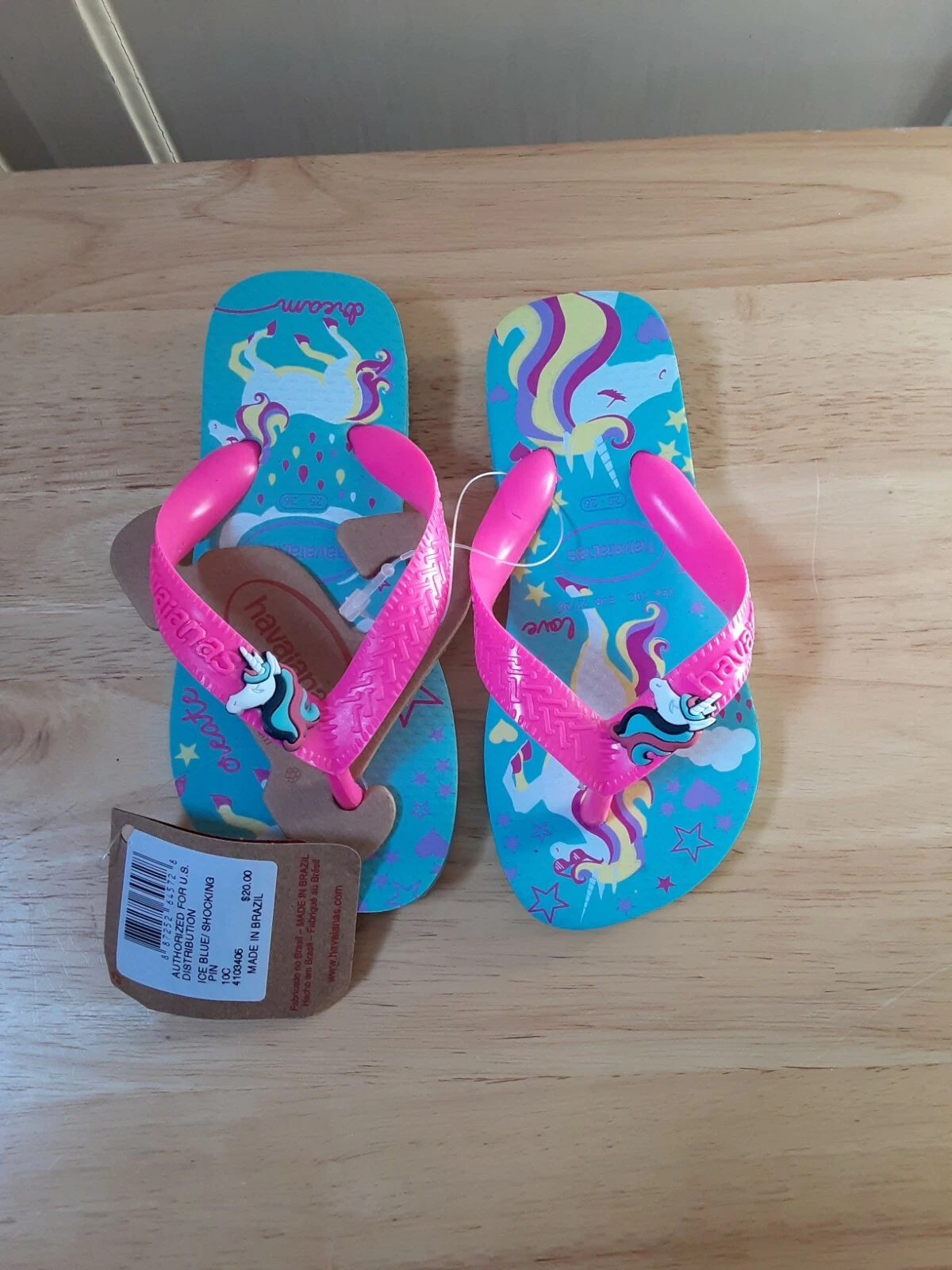 Havaianas Girls Flip Flops Size 10 NEW WITH TAGS