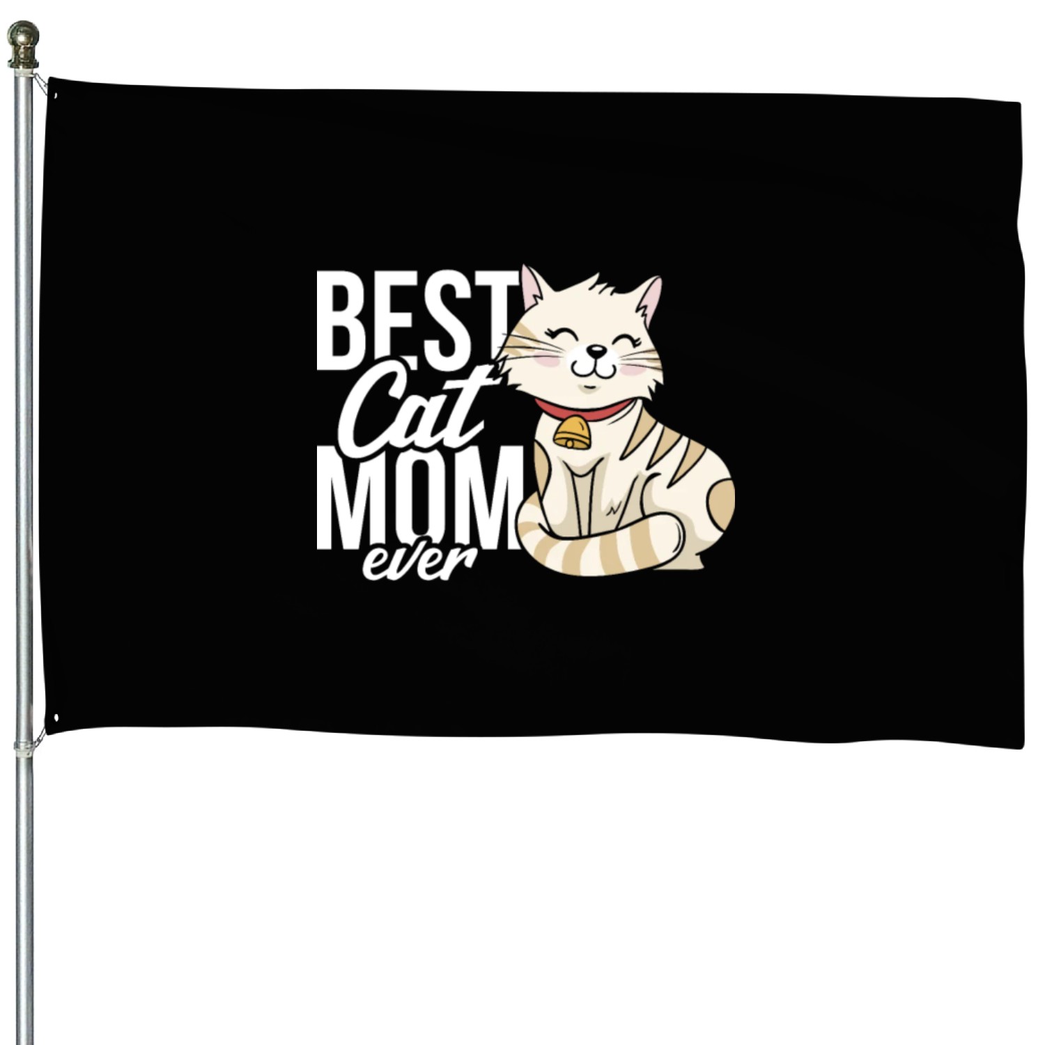Best Cat Mom Ever House Flags
