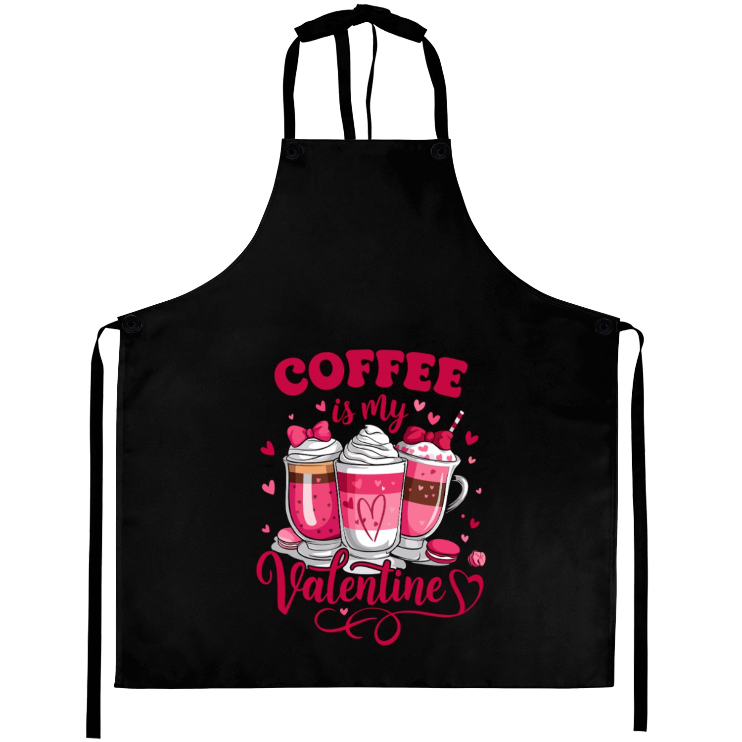 Coffee Is My Valentine - Cute Retro Coffee Lover Aprons