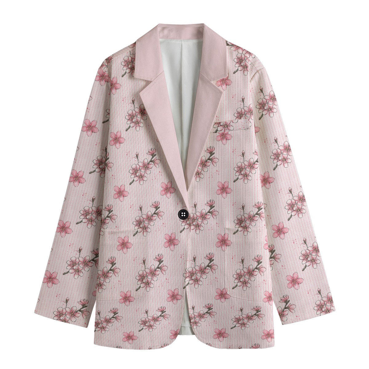 Cherry Blossom Blazer Cherry Blossom Women's Casual Blazer, Women Suit Jacket, Gift For Her