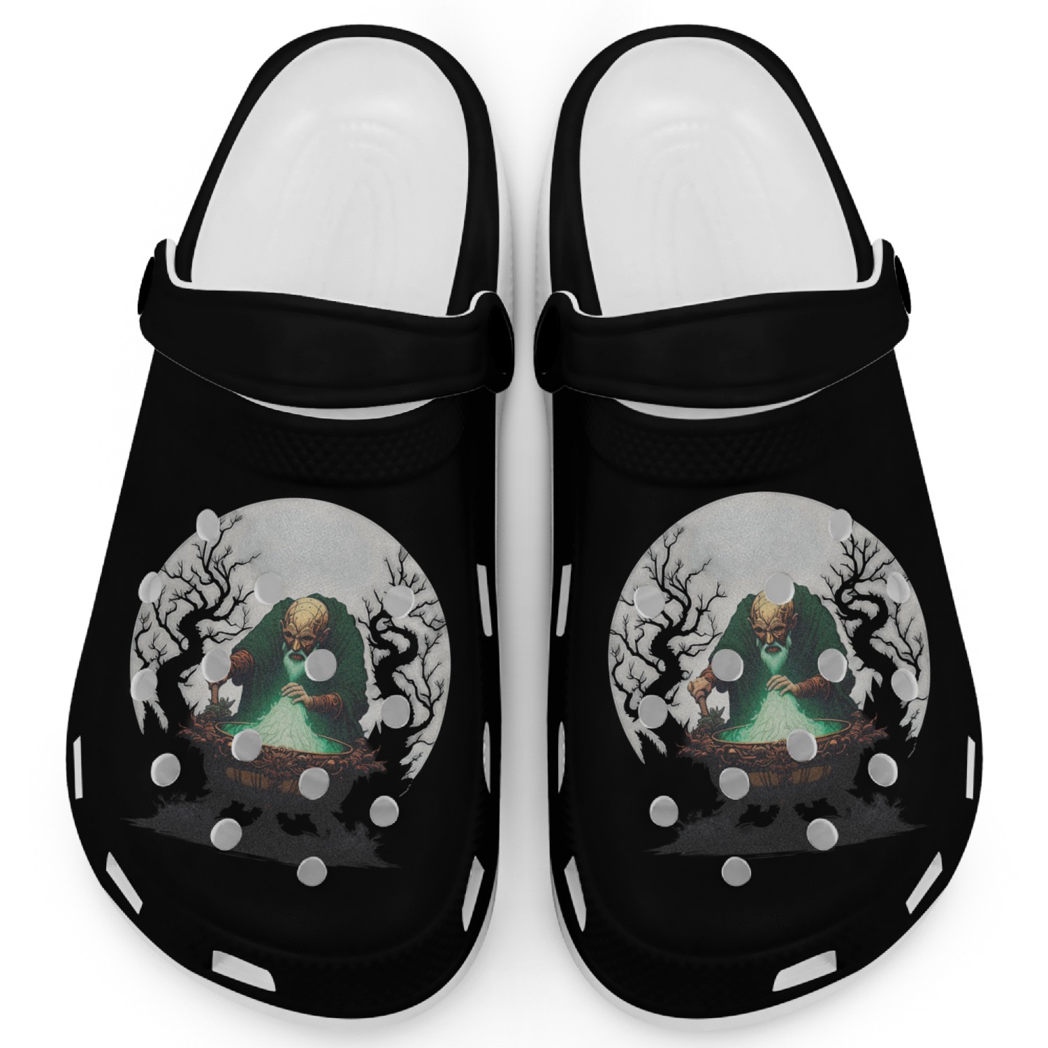 A druid mixing his cauldron Clogs
