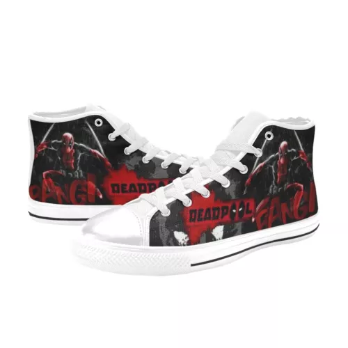 Deadpool Sneakers High Top Mens Canvas Shoes