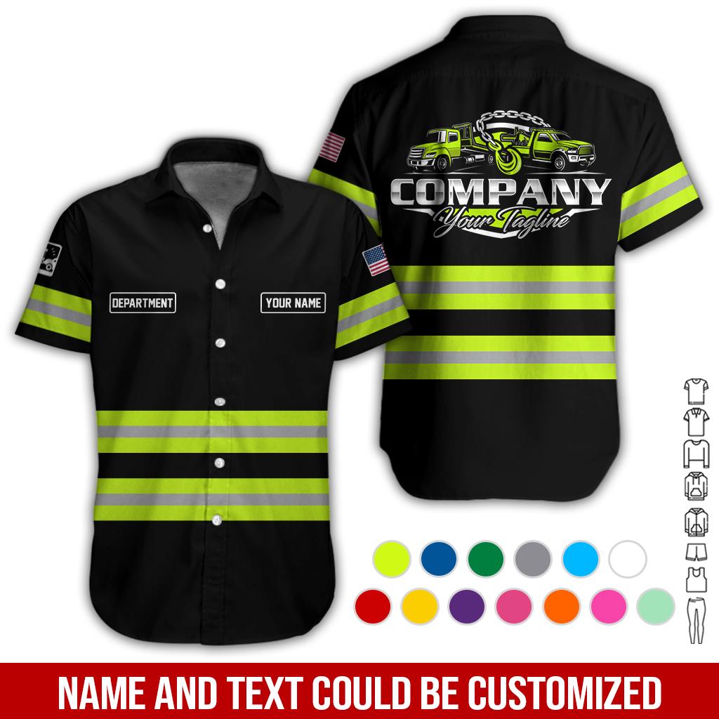 Custom Tow Truck Work Shirt: Personalized Towing Company Uniform