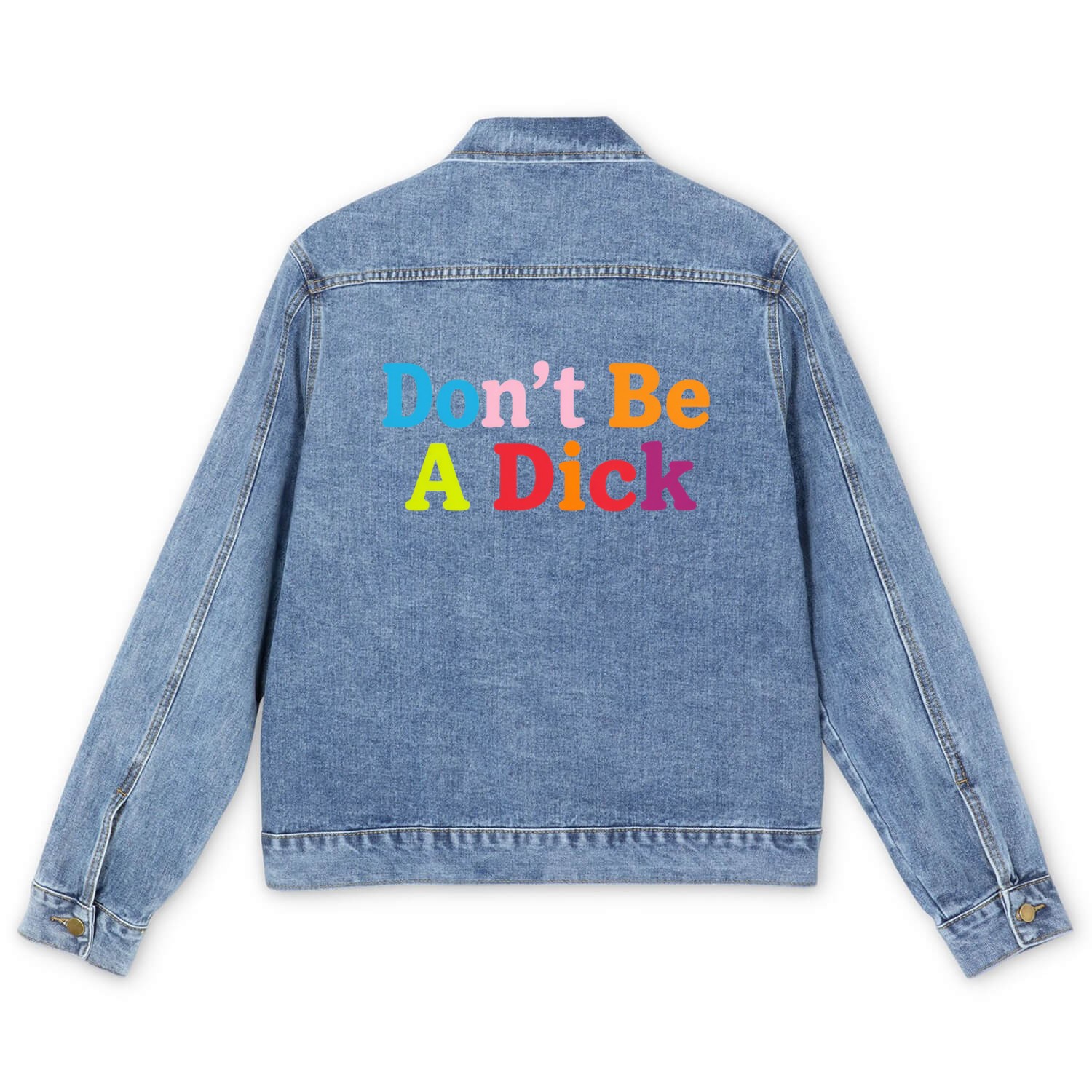 Colorful typography Men's Denim Jackets