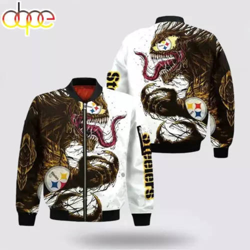 football Pittsburgh Steeler Venom Bomber Jacket