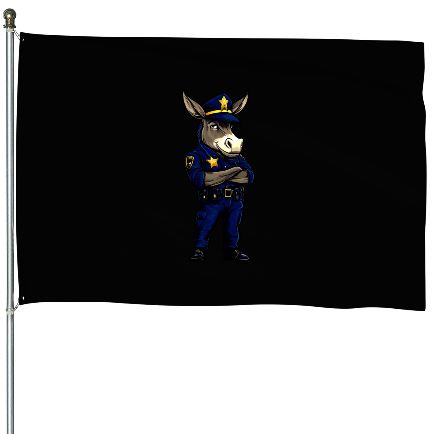 Police donkey House Flags