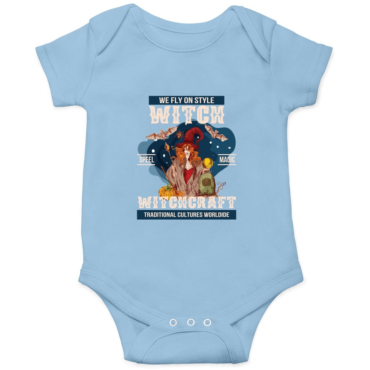 We Fly On Style Witch Baby Bodysuit