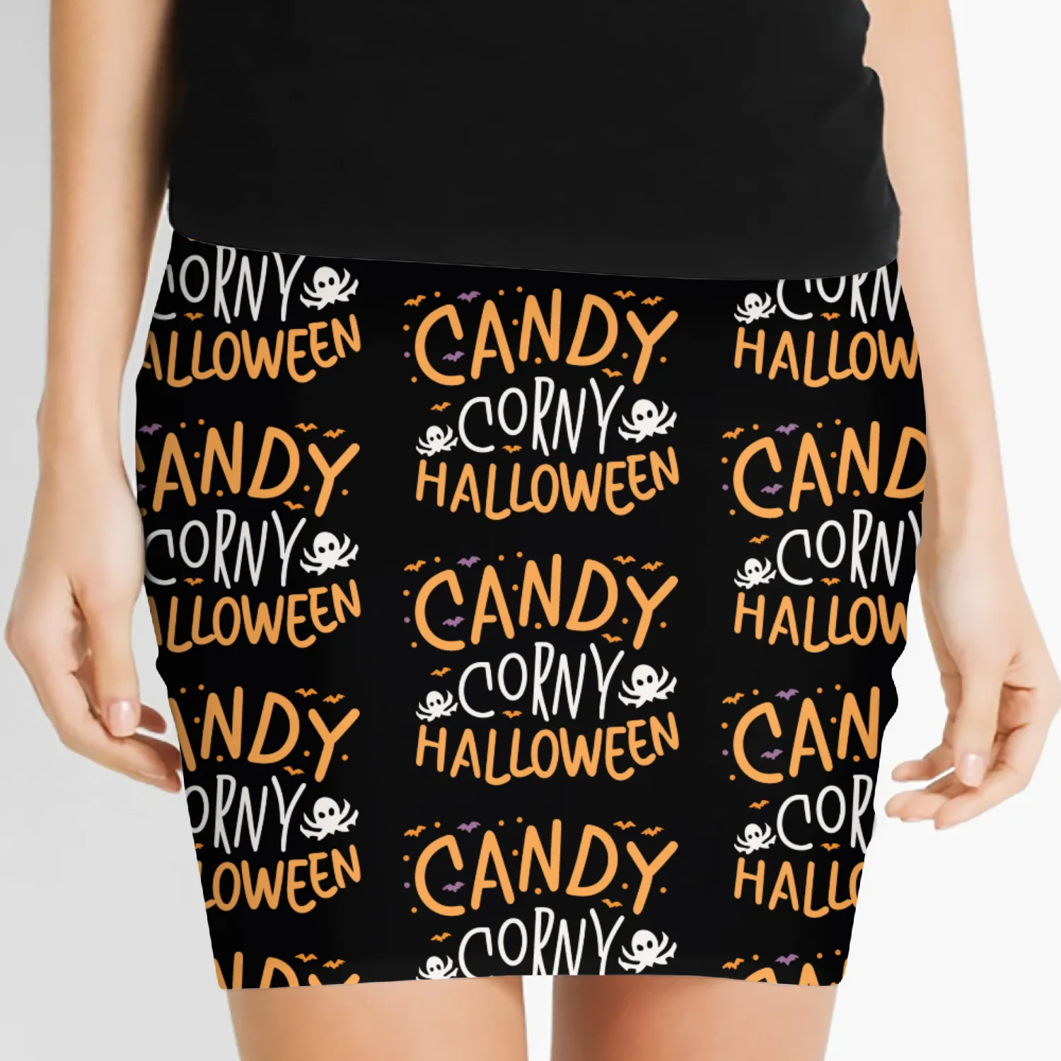 Candy Corny Halloween Women's Mini Skirts