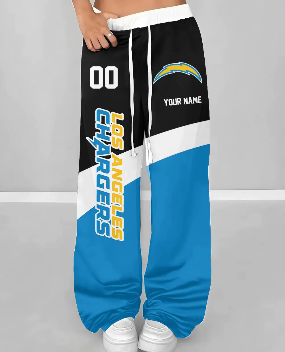 Los Angeles Chargers Personalized Wide Leg Lounge Pants
