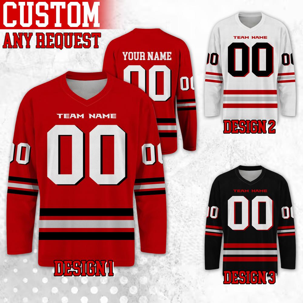Custom Famous Atlanta Football Team Hockey Jersey, Custom Name Number Team Falcon Football Long Sleeve Jersey, Gift For Birthday