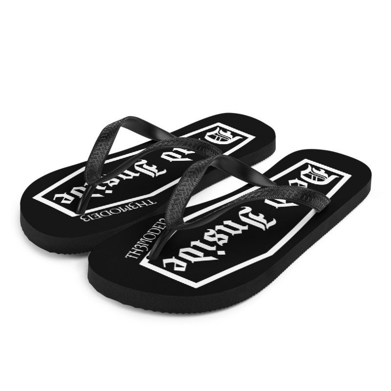 Coffin Flip-flops, Dead Inside Slides, Goth Sandals, Gothic Flip-flops, Witch Sandals, Punk Flip Flops, Summer Goth Beach, Satanic Shoes