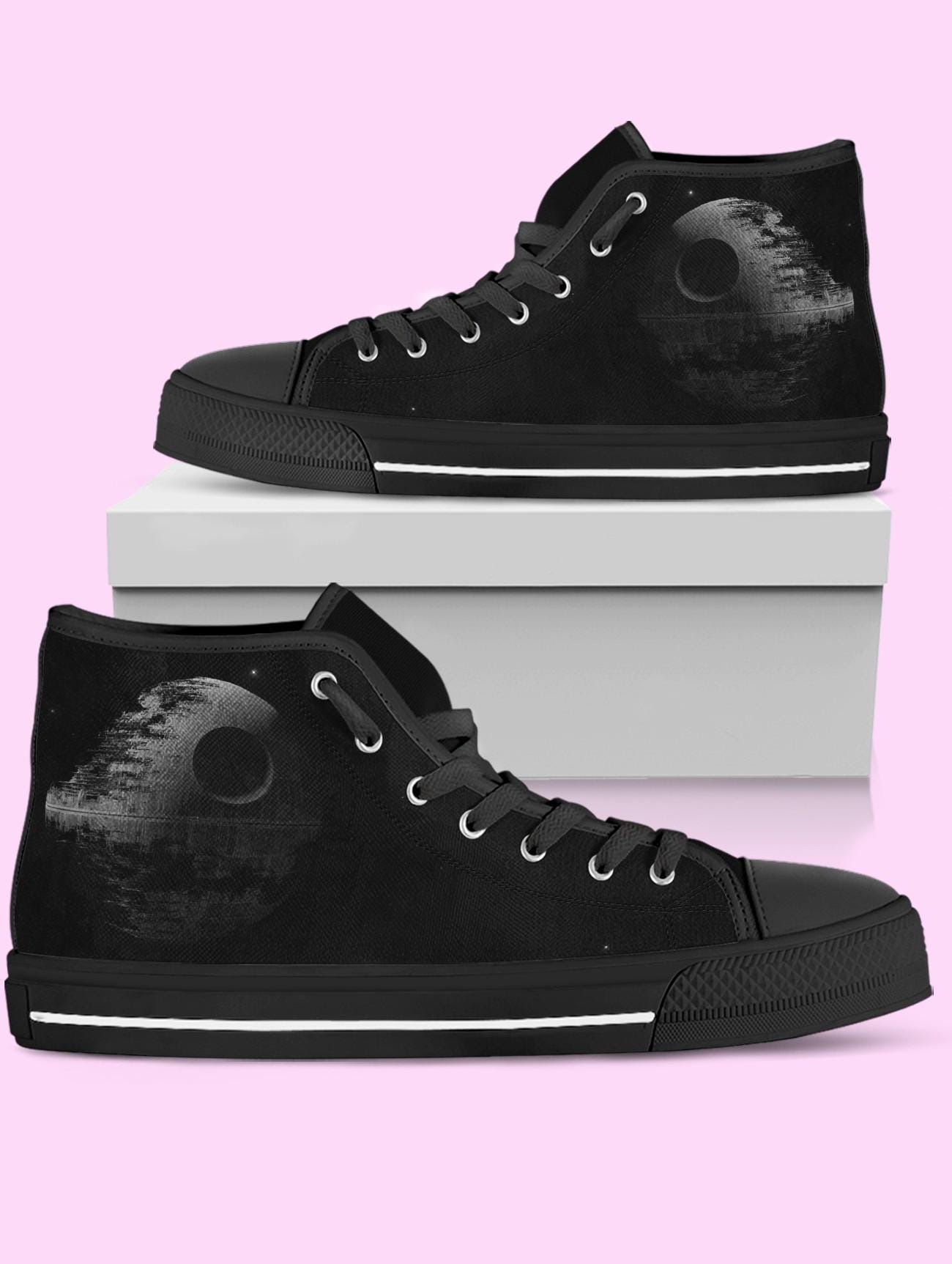 Star Wars High Top Shoes, Death Star Sneakers for Women, Men