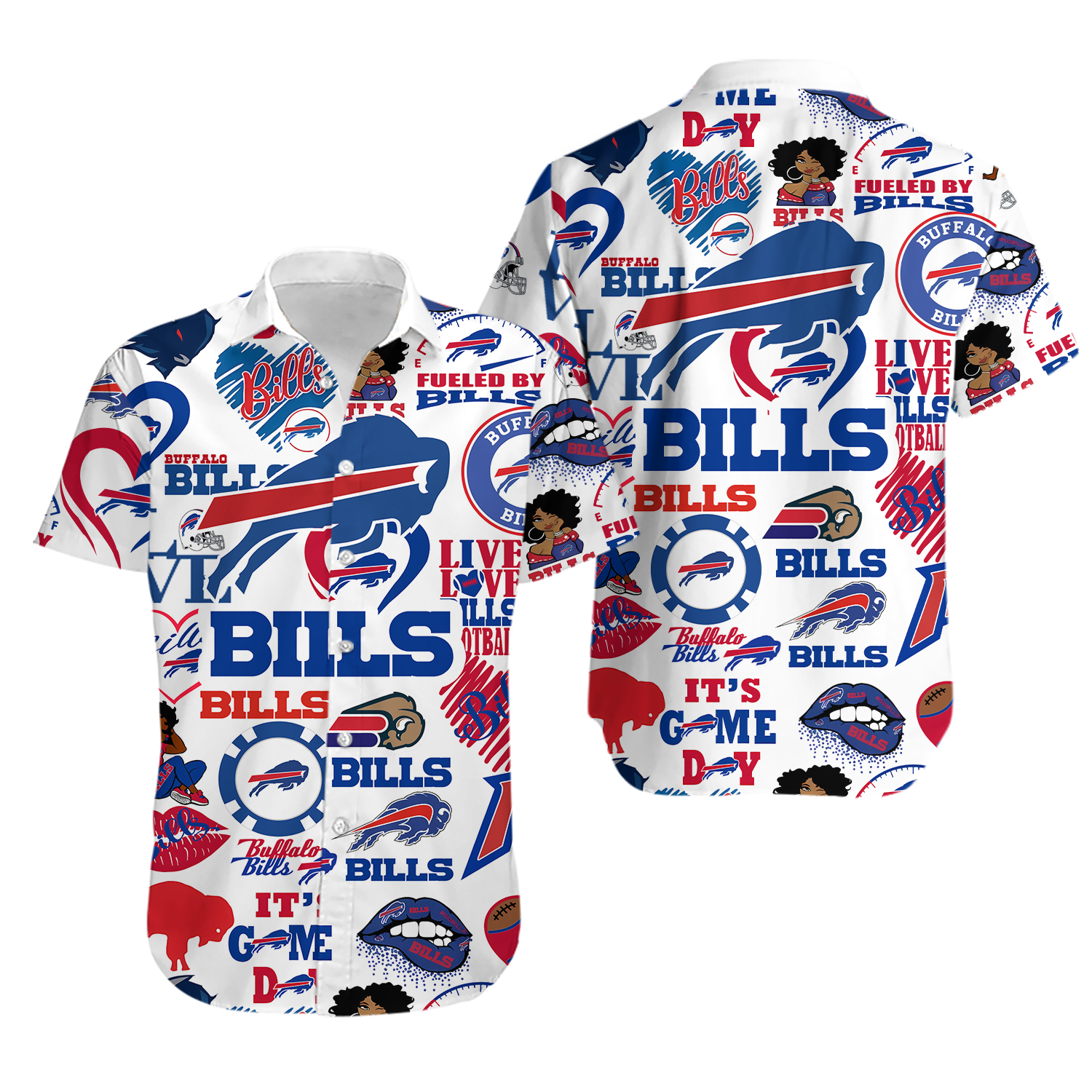 Buffalo Football Team Billss Hawaiian Button Down Shirt