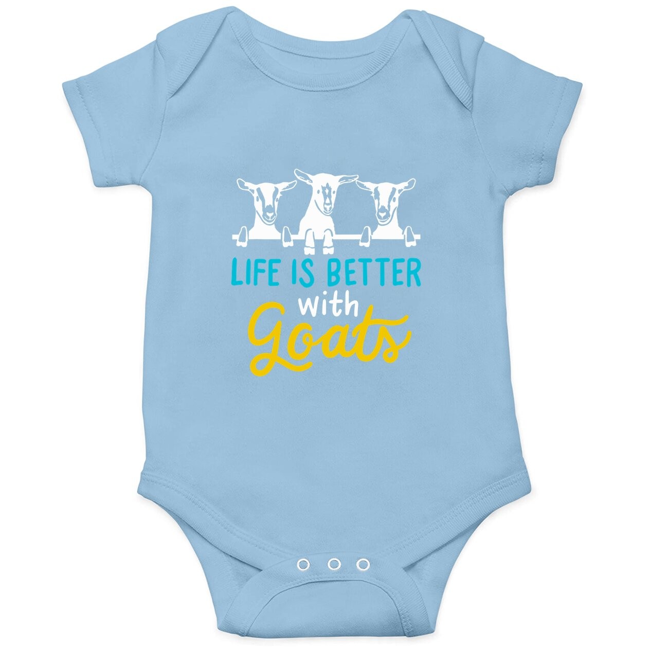 Life Is Better With Goats Lover Gift Baby Bodysuit