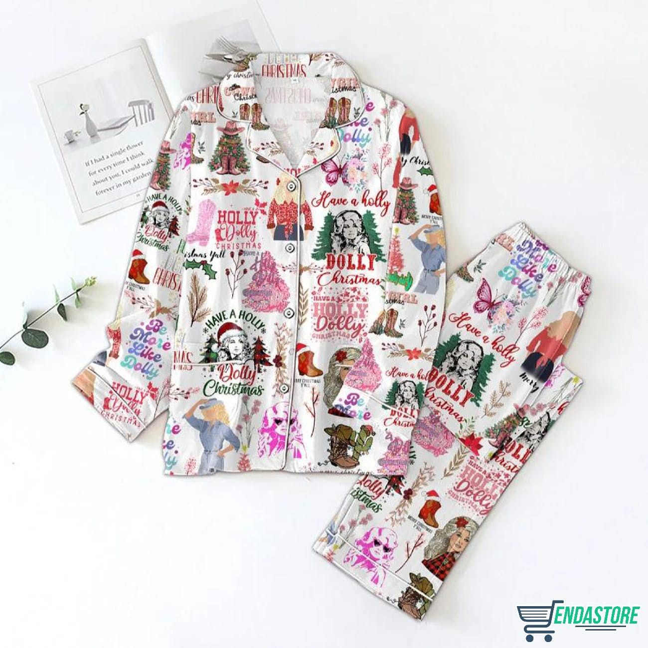 Holly Dolly Christmas Pajamas Set, Dolly Parton Christmas Pajamas Set, Dolly Parton Family Christmas Pajamas Set