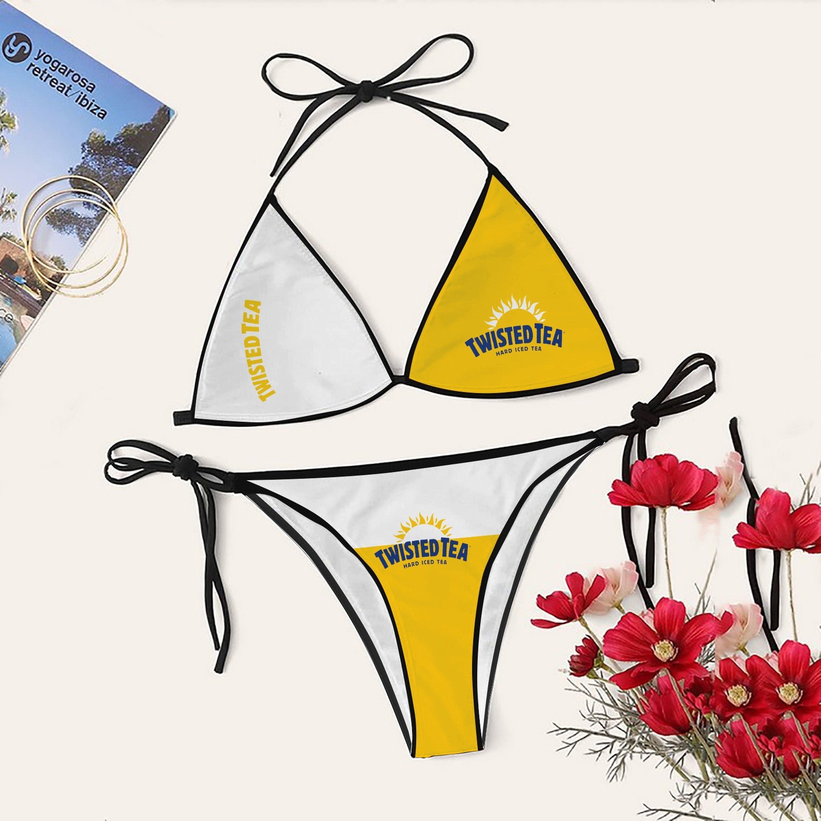 Twisted Tea Simple Wave Triangle Beach Bikini